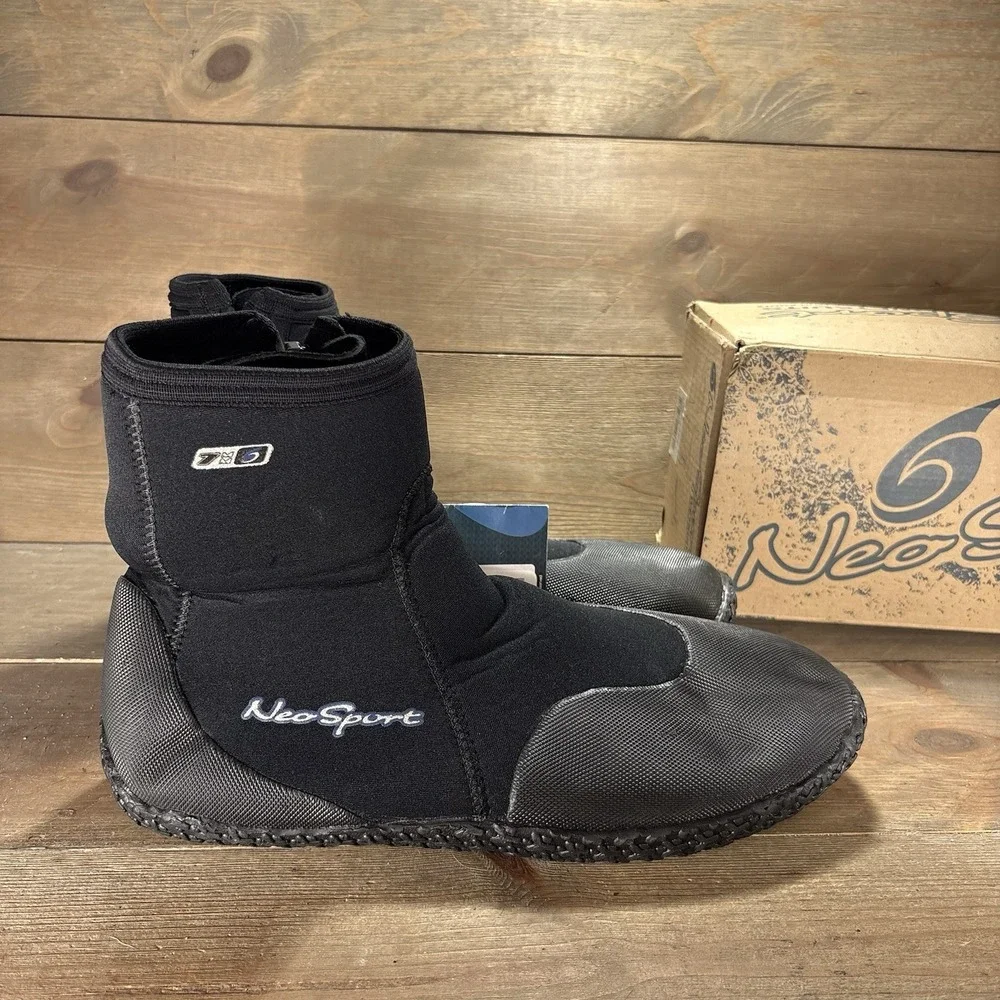 neosport mens size 13 shoes black neoprene dive boots